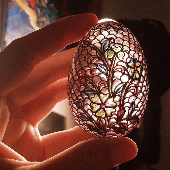 Vintage Other - Plique a Jour Cloisonne Egg